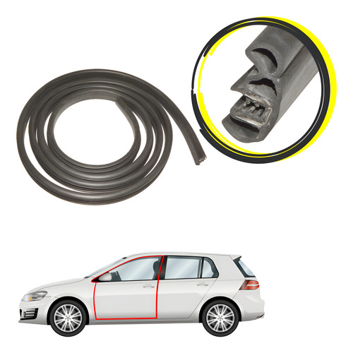 Borracha Portas Laterais C Aba Corsa 02 Em Diante