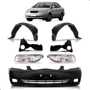 Kit Parachoque Diant Corolla 2005 Á 2008 Completo Par Milhas Preto