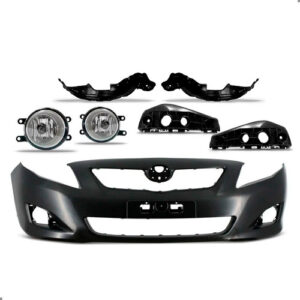 Kit Parachoque Diant Corolla 2009 A 2011 Completo Par Milhas Preto