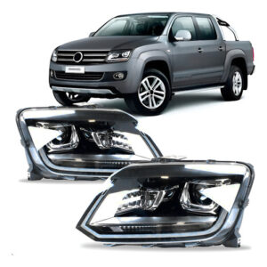 Par Farol Elétrico Vw Amarok 2017 A 2023 Led Com Motor Direito