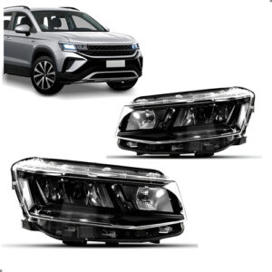 Par Farol Para Taos Comfortline 2021 A 2024 C/motor Led Drl Ambos Lados