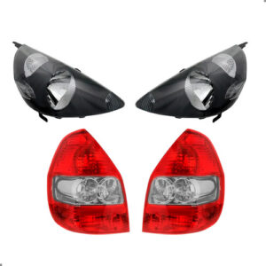 Kit Farois Fumê Lanternas Para Fit 2003 04 05 06 07 08 2009 Ambos Lados