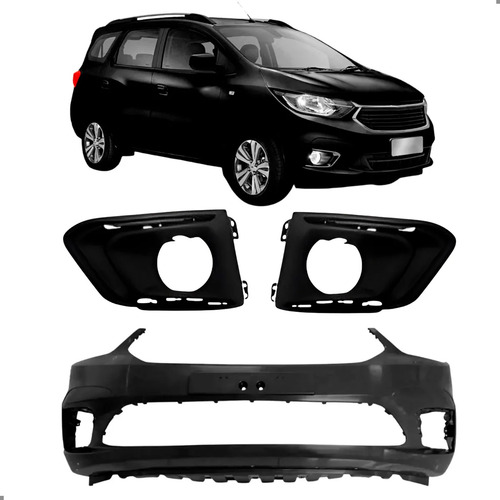 Kit Parachoque Para Spin 2017 A 2024 Par Moldura Milhas Para Pintar