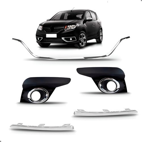 Kit Grade Sandero 2020 A 2024 Molduras E Frisos