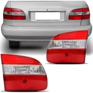 Par Lanterna Corolla 1999 A 2002 Traseira Tampa Ambos Lados Vermelho