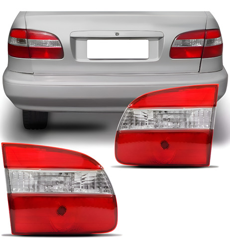 Par Lanterna Corolla 1999 A 2002 Traseira Tampa Ambos Lados Vermelho
