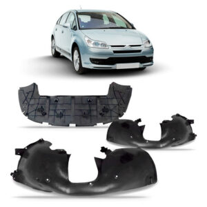 Kit C4 Pallas: Farois E Lanternas 2008 A 2014 Direito + Defletor Parachoque E Parabarro