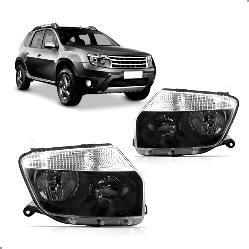 Par Farol Para Renault Duster 2010 2011 2012 13 A 2015 Fumê Ambos Lados