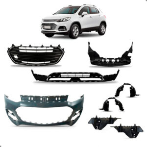Kit Parachoque Para Tracker 2017 2018 2019 2020 Dianteiro Preto