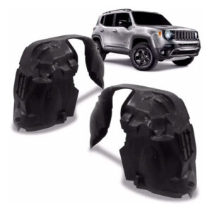 Kit Renegade: Parachoque Dianteiro Com Par Guias Preto + Par Parabarro Dianteiro 2015 A 2017