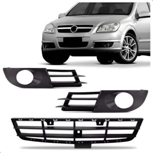 Kit Grade Inferior Central E Molduras Vectra 2006 A 2009 Preto