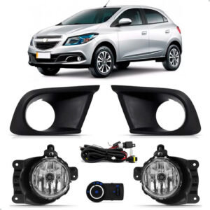 Kit Farol Milha Auxiliar Onix Ls E Lt 2012 A 2015 C/moldura