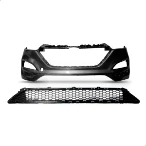 Parachoque Tucson 2017 A 2022 Dianteiro + Spoiler E Grade  Preto
