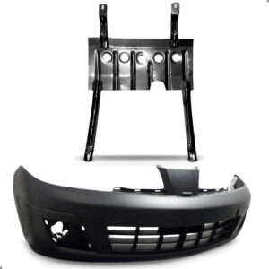 Kit Parachoque Para Tiida 2007 A 2012 Com Protetor Carter Preto