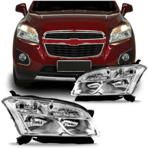 Kit Tracker 2014 A 2016: Grade Superior E Inferior + Alma Lâmina Dianteira + Par Farol