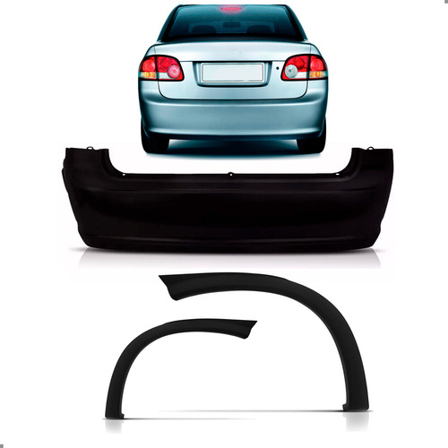 Kit Envolvente Classic 2010 A 2016 Traseiro C/ Par Molduras