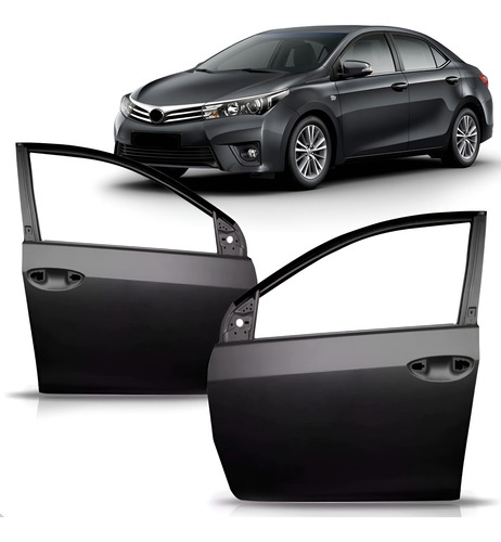 Par Porta Dianteira Para Toyota Corolla 2015 2016 2017 2018 Preto