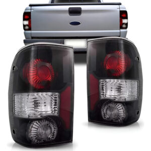 Kit Ranger 2005 A 2009: Par Lanterna Traseira Fumê + Grade Radiador Colmeia Preto + Par Farol Foco Duplo