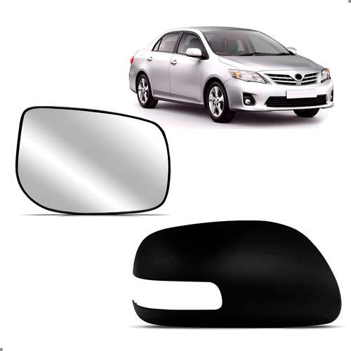 Kit Capa E Lente De Retrovisor Corolla 2009 A 2013 Direita Direito