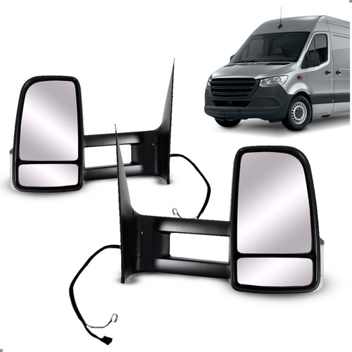 Par Retrovisor Sprinter 2020 A 2025 Elétrico Braço Longo