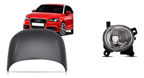 Kit Audi: Capo A1 2011 A 2014 + Par Farol Auxiliar De Milha