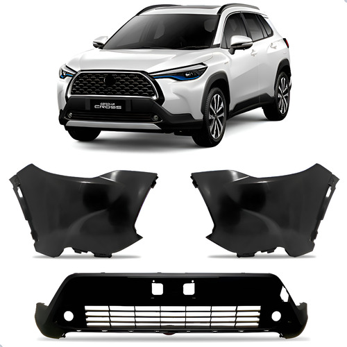 Parachoque Dianteiro Corolla Cross 2021 A 24 C/ Spoiler Novo Preto