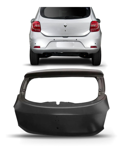 Tampa Porta Malas Sandero 2014 2015 2016 17 18 19 2020 2021 Preto