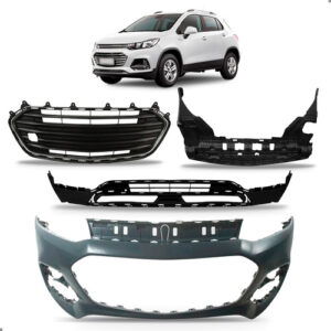 Kit Parachoque Para Tracker 2017 2018 2019 2020 Dianteiro Preto
