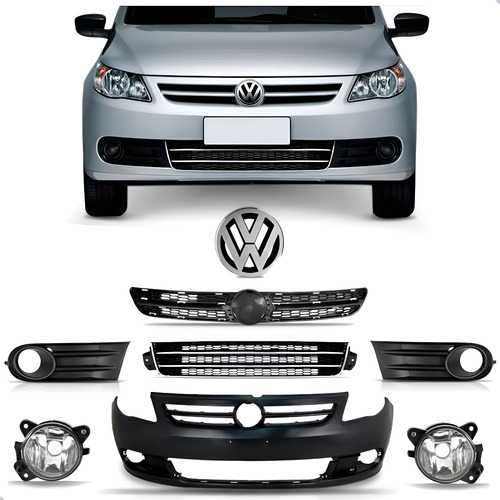Parachoque Gol Voyage Saveiro G5 Grades 1a Linha  Preto