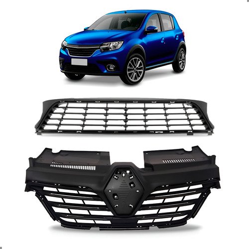 Kit Grades Para Logan 2020 2021 2022 2023 2024 Preto