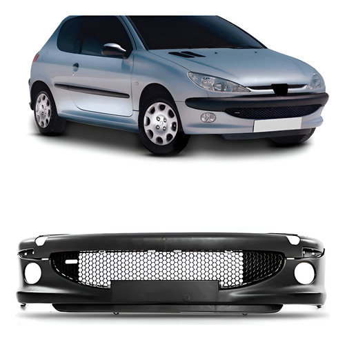 Parachoque Dianteiro Para Peugeo 206 2004 A 12 1a Linha Novo Preto