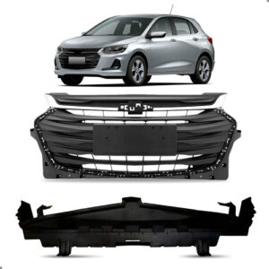 Kit Grade Friso Cromado Para Onix 1.0 2020 2021 2022 A 2026 Preto