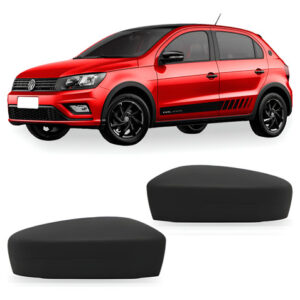 Par Capa Retrovisor Gol E Saveiro G5 2009 A 2012 Texturizado Preto