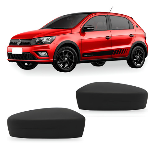 Par Capa Retrovisor Gol E Saveiro G5 2009 A 2012 Texturizado Preto