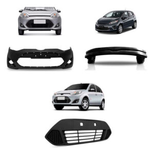 Kit Fiesta: Parachoque Dianteiro 2010 A 2012 + Alma Lâmina Dianteira + Grade Central