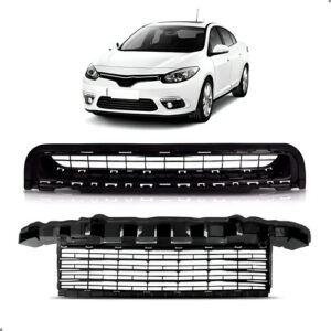 Kit Fluence 2010 A 2013 : 1 Grade + 1 Capô + 1 Radiador + 1 Par Moldura Milha