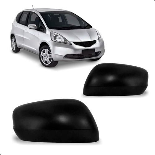 Par Capa Retrovisor Para Fit 2009 A 2014 Sem Furo Pisca Ambos