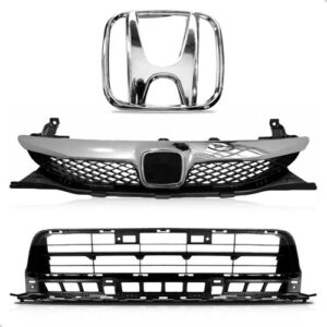 Kit Grade Com Grade Inferior New Civic 2009 A 2011 Cromada Cromado
