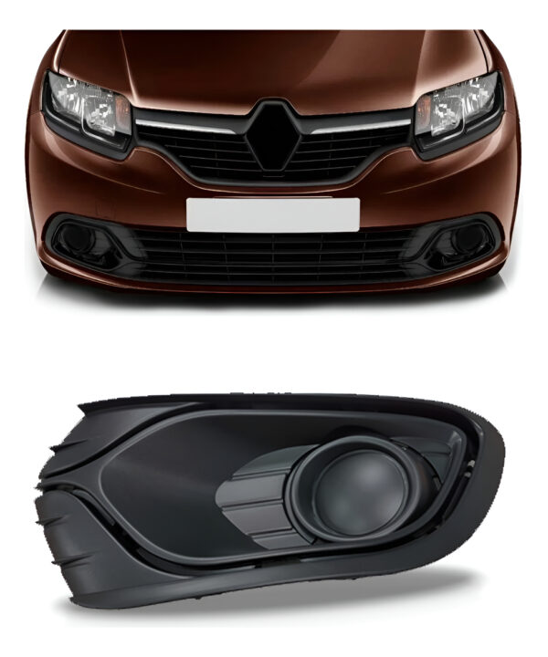 Moldura Farol Milha Logan 2014 2015 2016 2017 2018 Sem Furo Lado Esquerdo