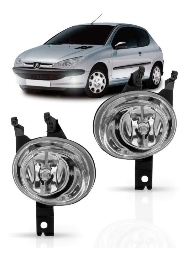 Farol De Milha Para Peugeot 206 1998 A 2003 Modelo Antigo Lado Esquerdo