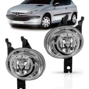 Farol De Milha Para Peugeot 206 1998 A 2003 Modelo Antigo Lado Direito