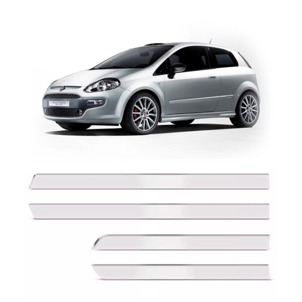 Jogo Friso Lateral Para FIAT-PUNTO 2p Fino Cromado