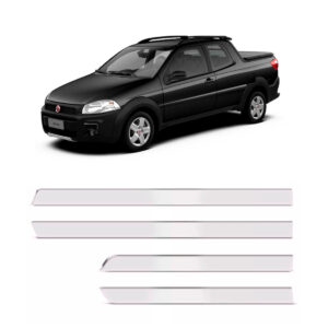 Jogo Friso Lateral Para FIAT-STRADA 2p Fino Cromado