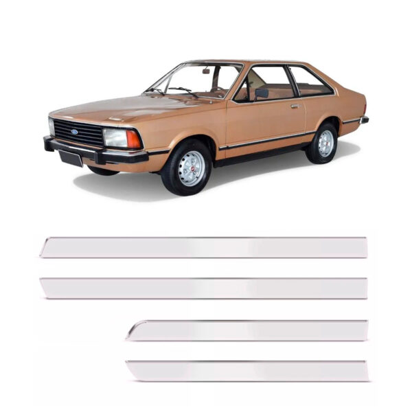 Jogo Friso Lateral Para GM-CORCEL 2p Fino Cromado