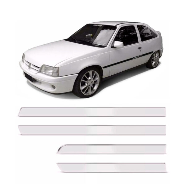 Jogo Friso Lateral Para GM-KADDET 2p Fino Cromado