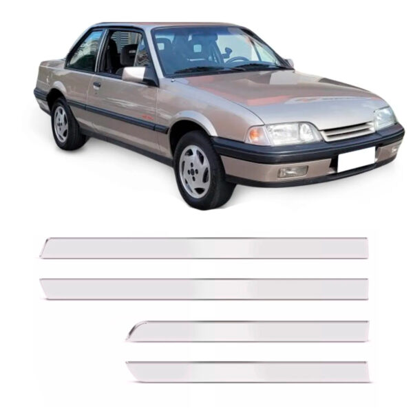 Jogo Friso Lateral Para GM-MONZA 2p Fino Cromado