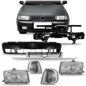 Kit Parachoque Polo Classic 1995 A 1998 Farol Piscas Painel Preto