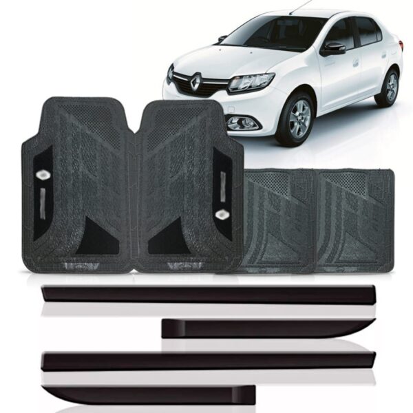 Friso Lateral Logan 2014 A 2018 + Jogo Tapete Diant E Tras