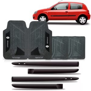 Borrachão Lateral Clio 00/11 2p Jogo Tapete Fácil Instalação