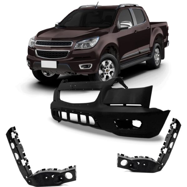 Parachoque Dianteiro S10 2012 A 2015 Com Guias 1a Linha Novo Preto